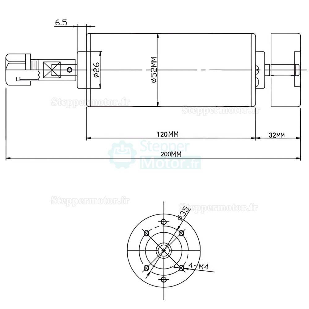 Kit moteur de broche CNC refroidi par air 500 W 110 V/220 V OSP001716 12&nbsp;000 tr/min avec alimentation et 13 pinces ER11